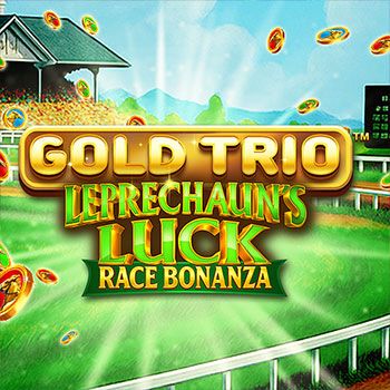 Gold trio leprechauns luck race bonanza tile